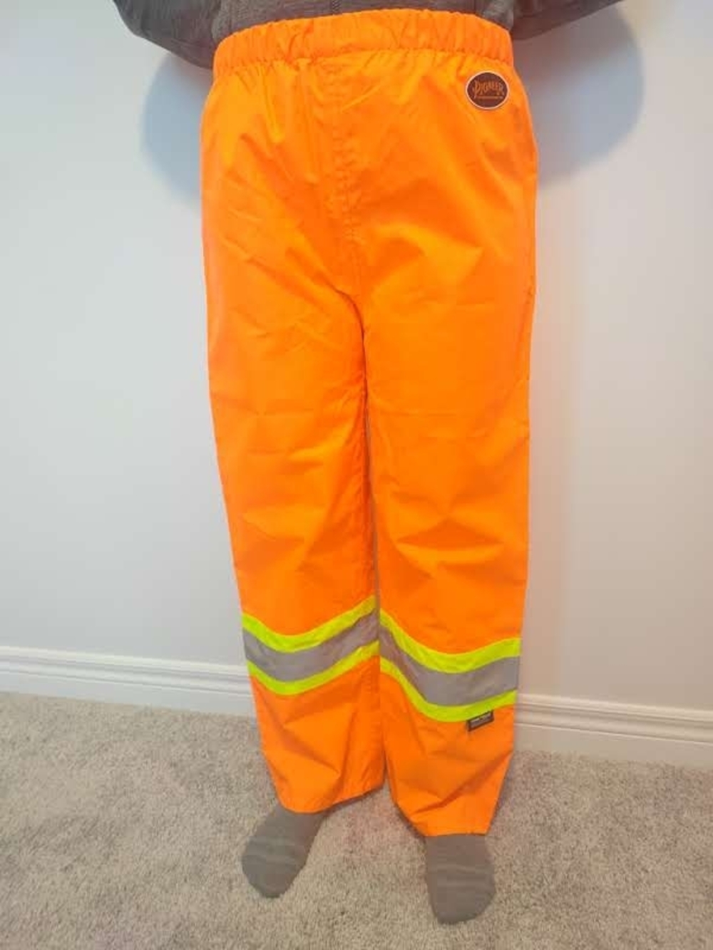 PIONEER High-Visibility Orange Safety Pants with Reflective Bands